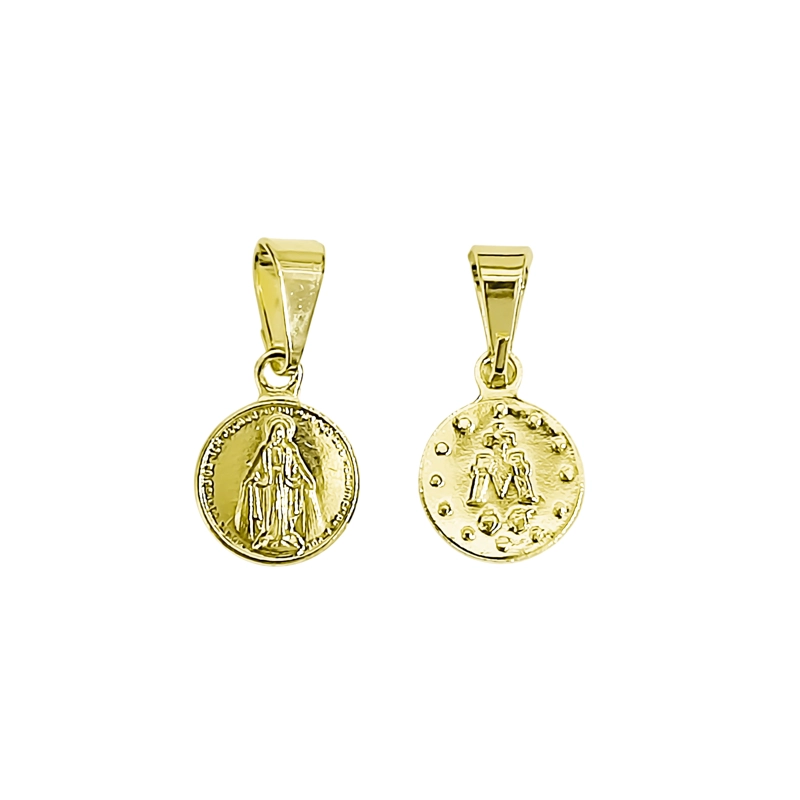 COLGANTE MEDALLA VIRGEN DE LOS RAYOS MINI ENCHAPADO ORO 18K - 5