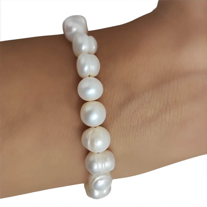 PULSERA PERLA DE RIO 8MM ENCHAPADO ORO 18K - 2