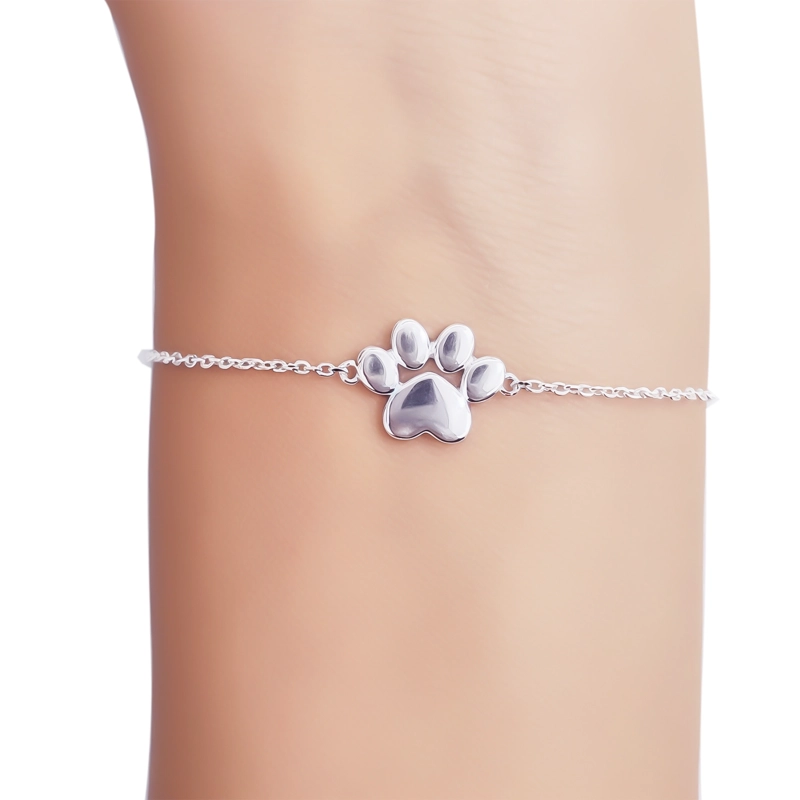 PULSERA HUELLA ESLABON PLATA FINA 925 - 3