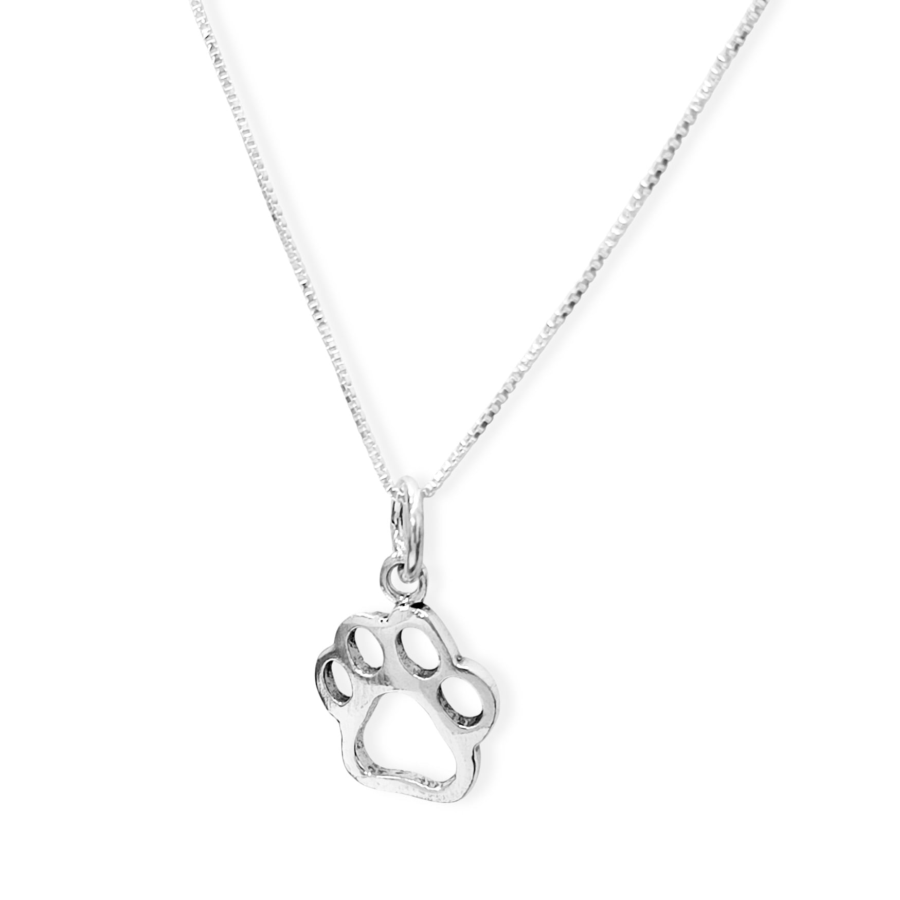 COLLAR HUELLA PERRO CALADA PLATA FINA 925 - 1