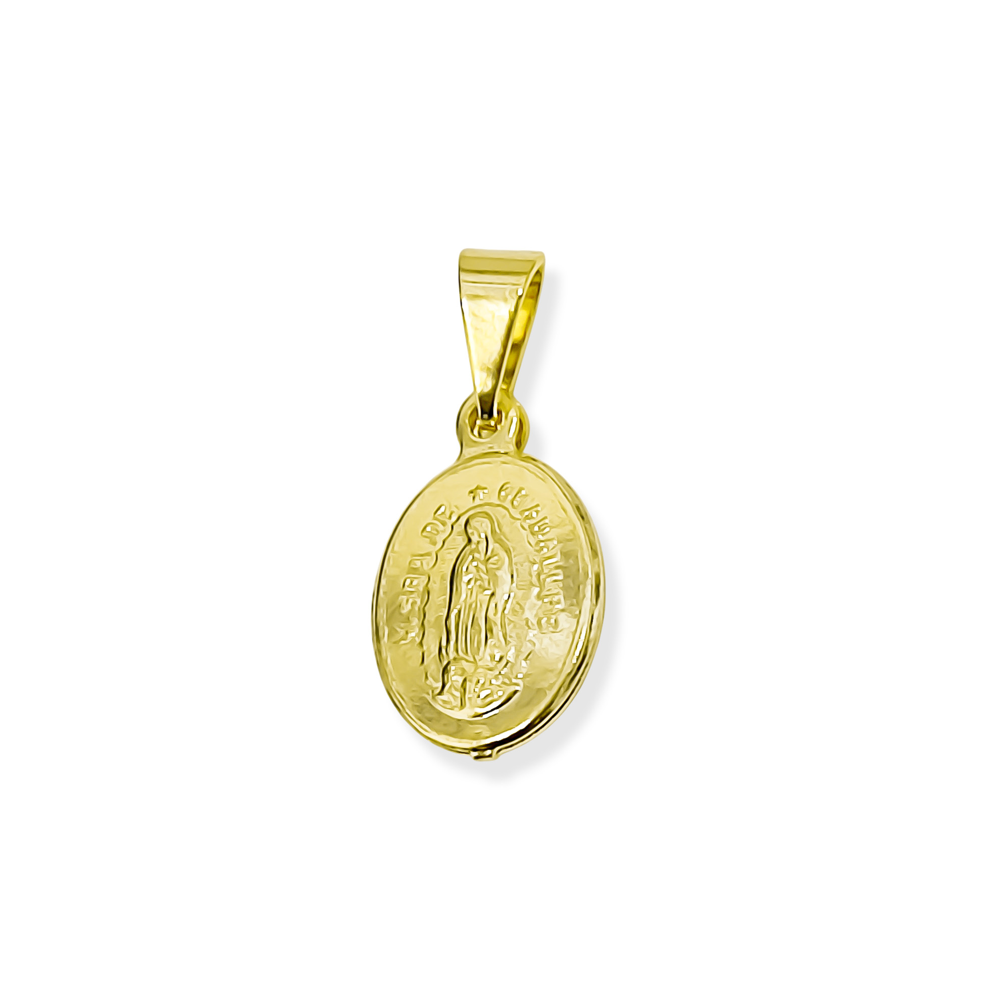 COLGANTE MEDALLA VIRGEN DE GUADALUPE OVALADO 10MM ENCHAPADO ORO 18K - 2