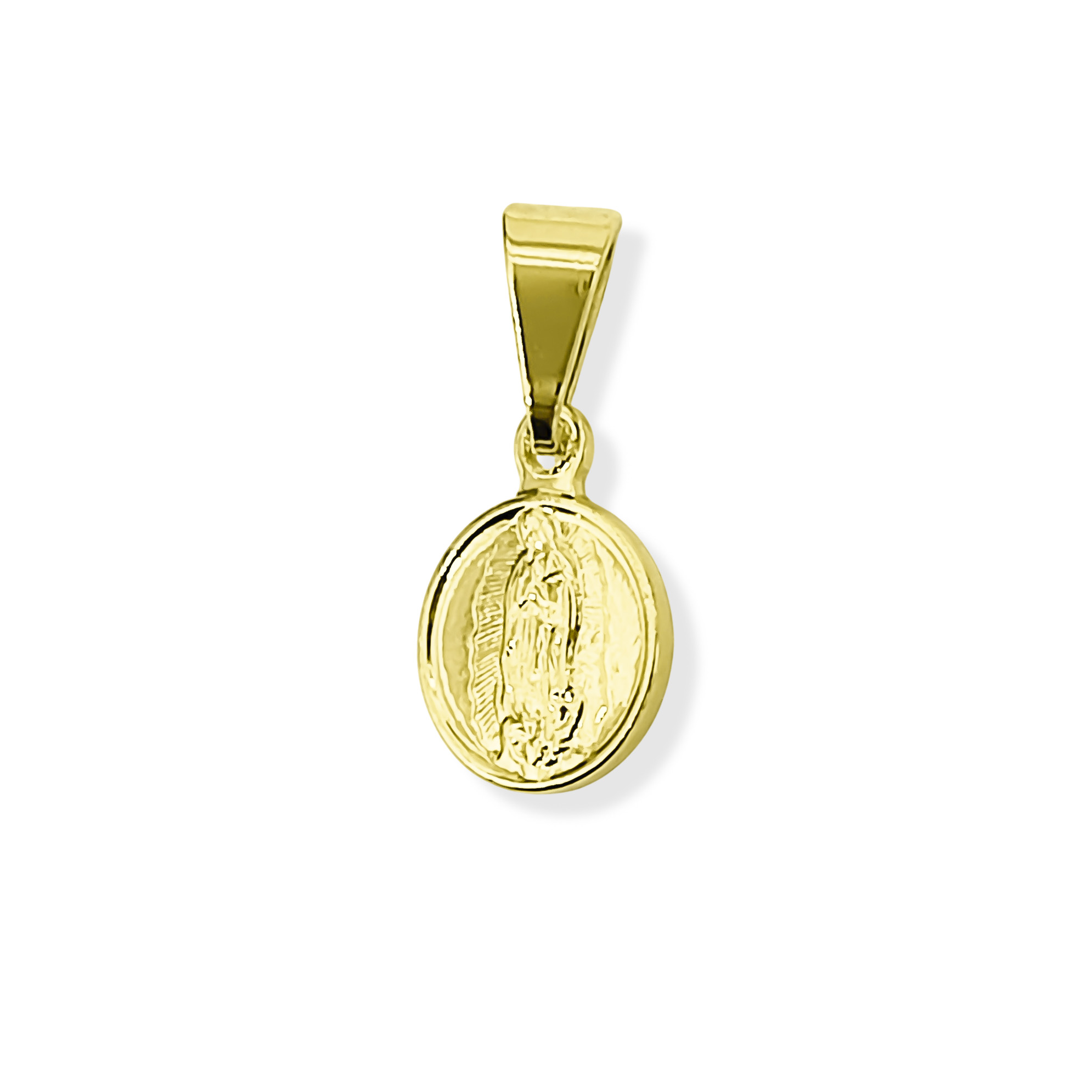 COLGANTE MEDALLA VIRGEN DE GUADALUPE 9MM ENCHAPADO ORO 18K - 1