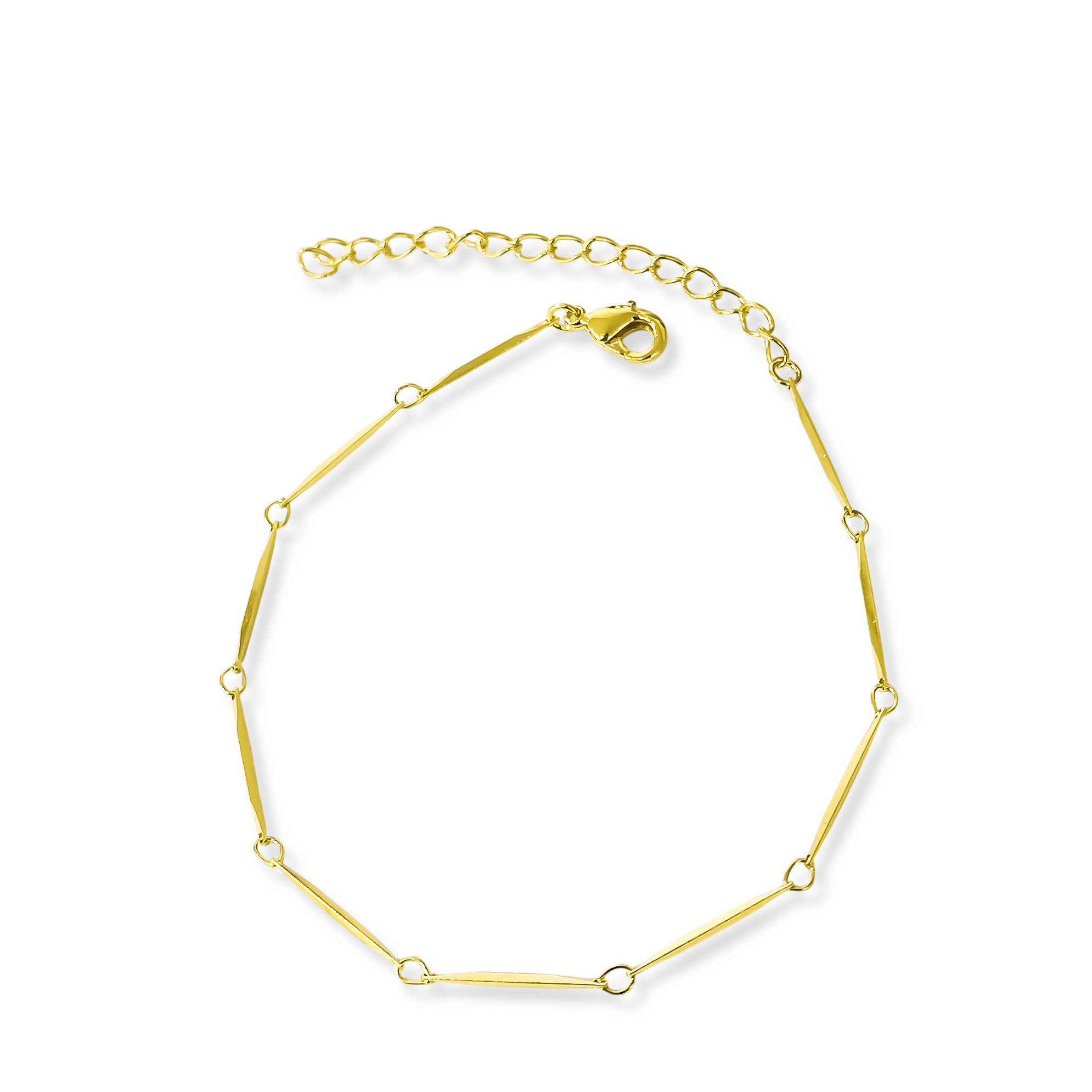 PULSERA PALITO FACETADO ENCHAPADO ORO 18K - 1