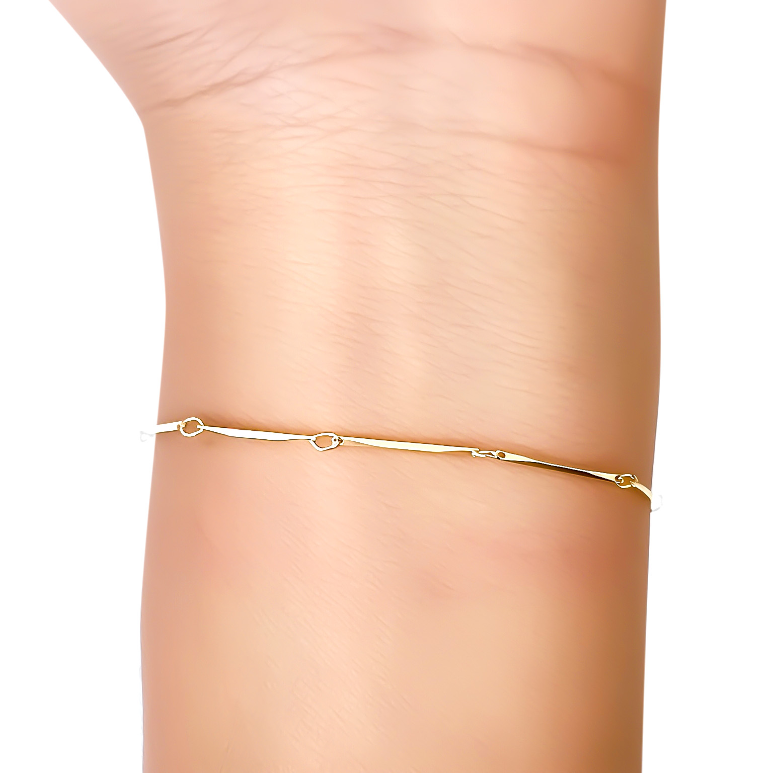 PULSERA PALITO FACETADO ENCHAPADO ORO 18K - 3