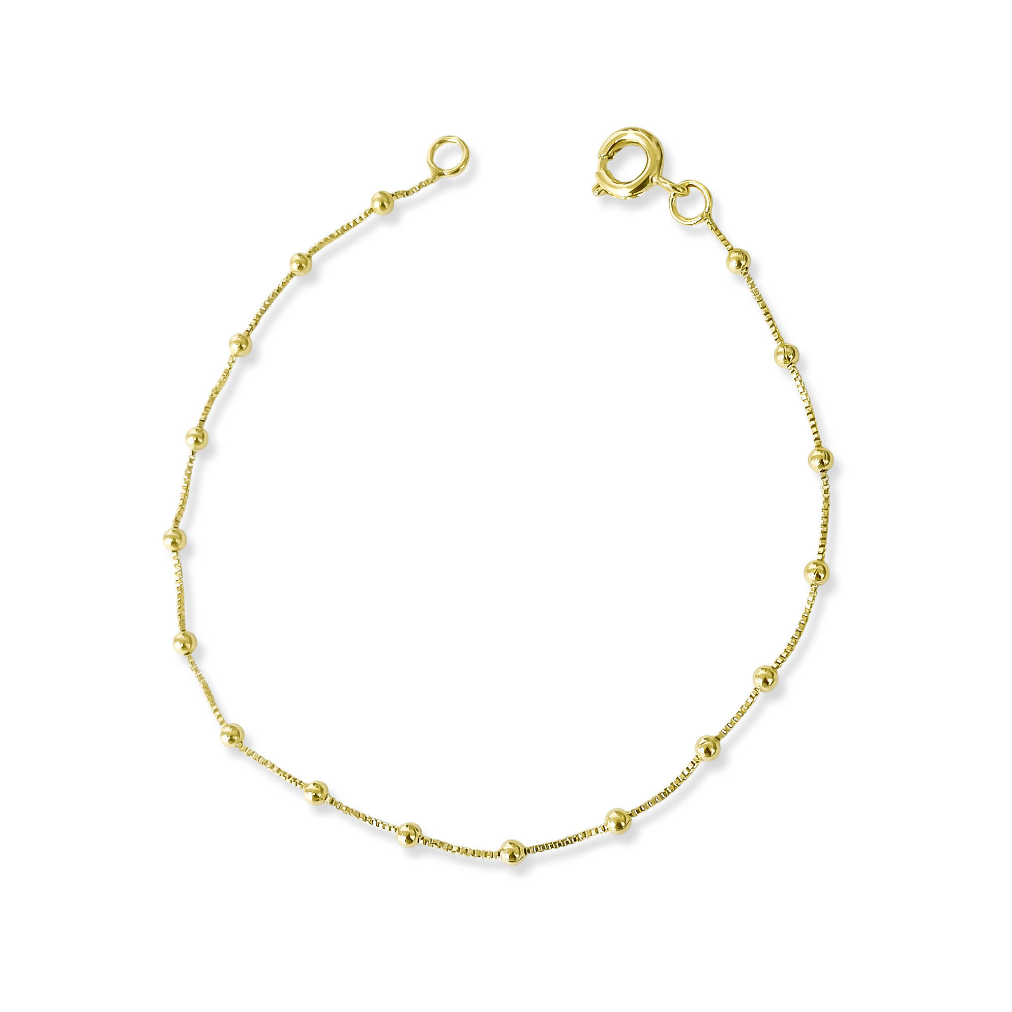 PULSERA BOLITAS 2MM VENECIANA ENCHAPADO ORO 18K - 2