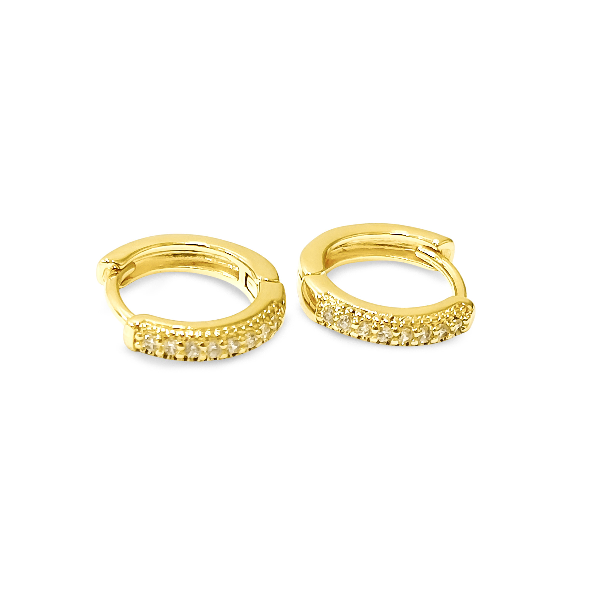AROS ARGOLLA CINTILLO MICRO CIRCON 12MM ENCHAPADO ORO 18K - 2