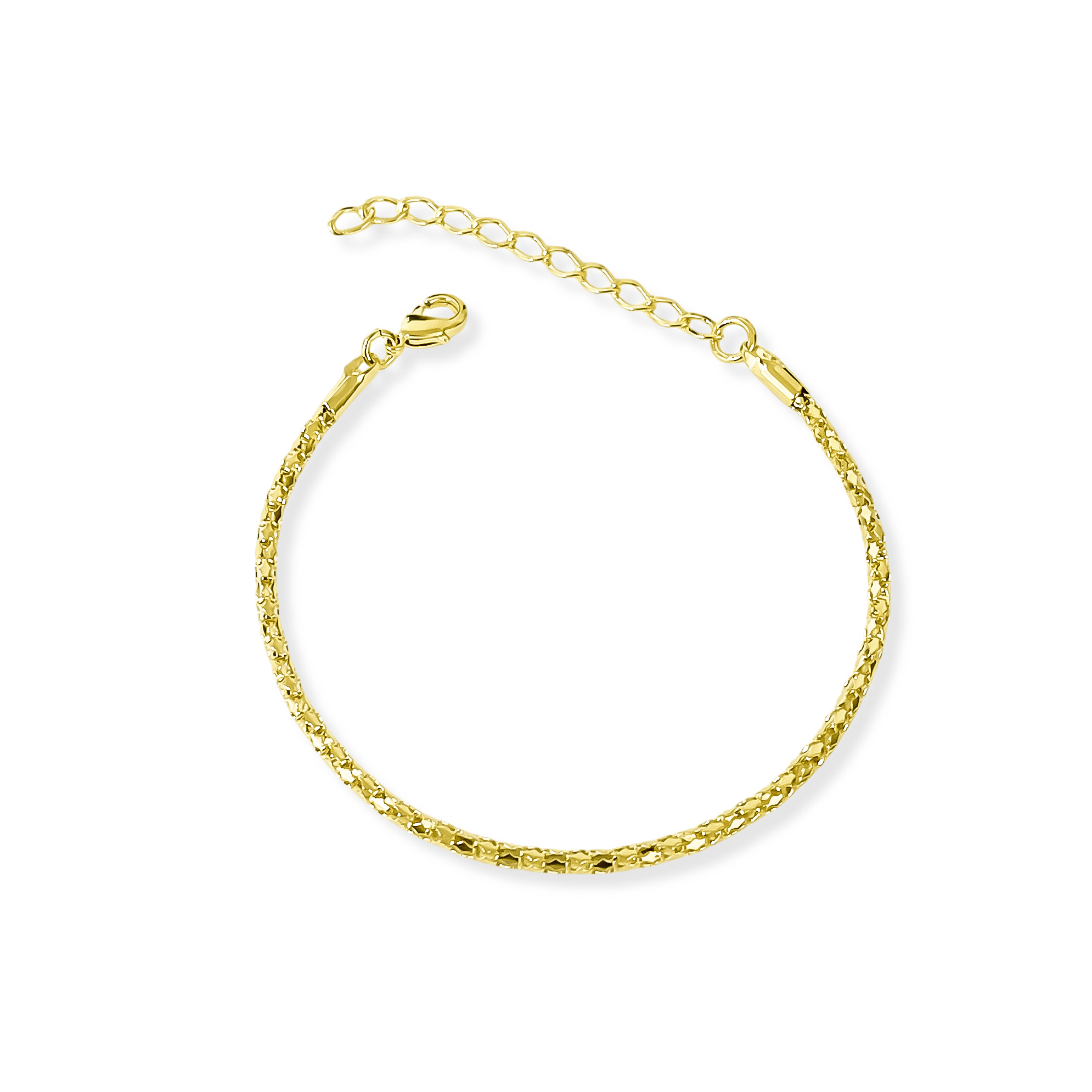 PULSERA CORDON CALADO ENCHAPADO ORO 18K - 1