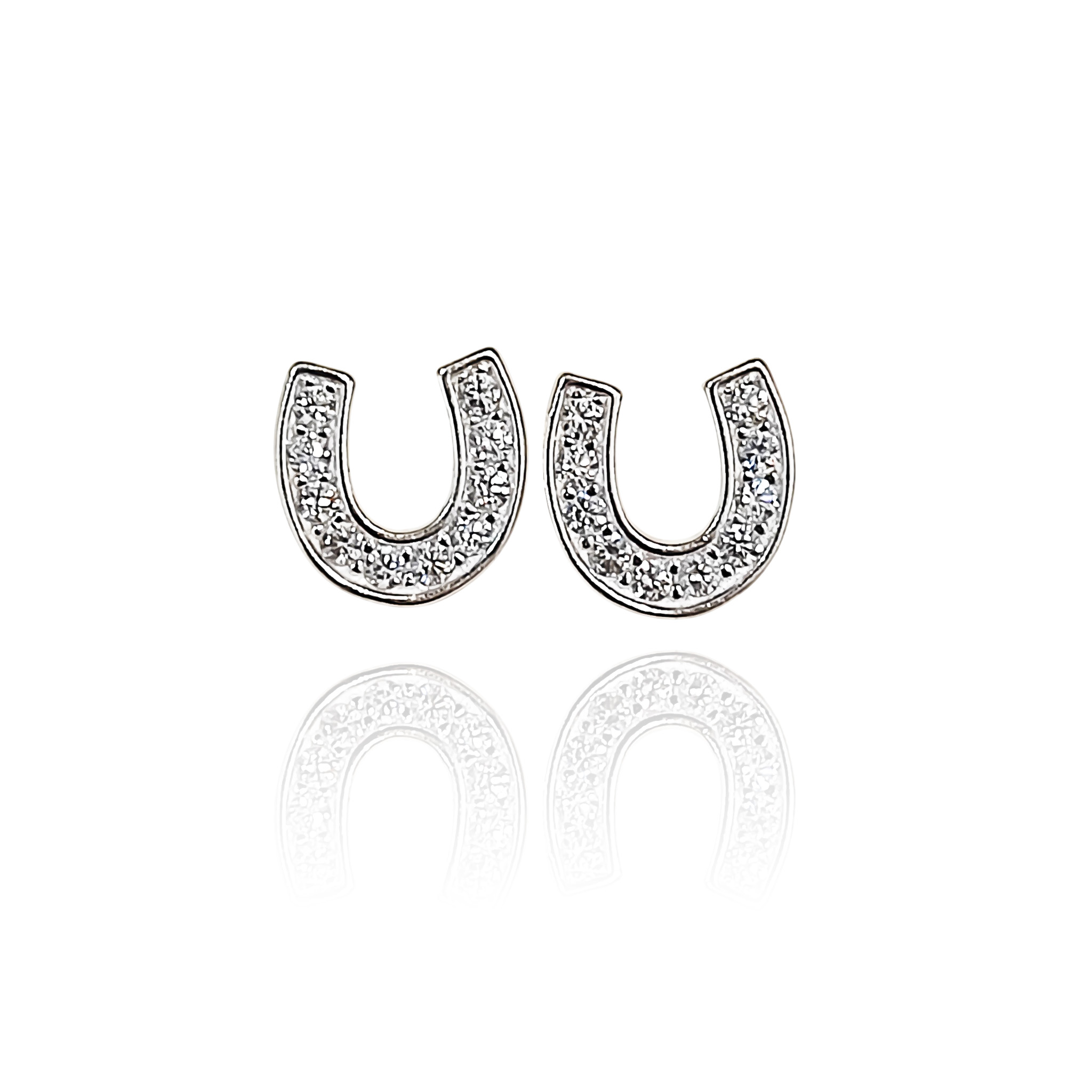 AROS HERRADURA CIRCON PLATA FINA 925 - 1