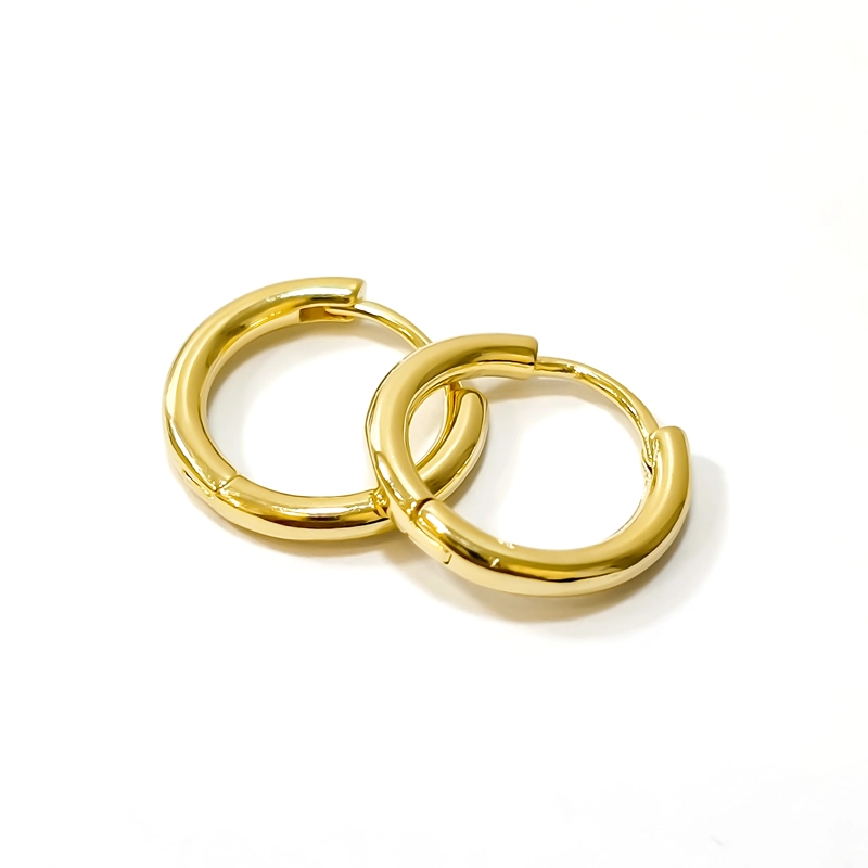 AROS ARGOLLAS BISAGRA 15 MM ENCHAPADO ORO 18K - 1