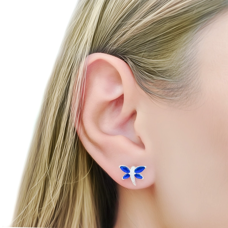 AROS LIBE LULA CIRCON AZUL PLATA FINA 925 - 3