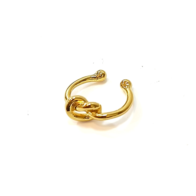 ARO EAR CUFF NUDO ENCHAPADO ORO 18K - 1