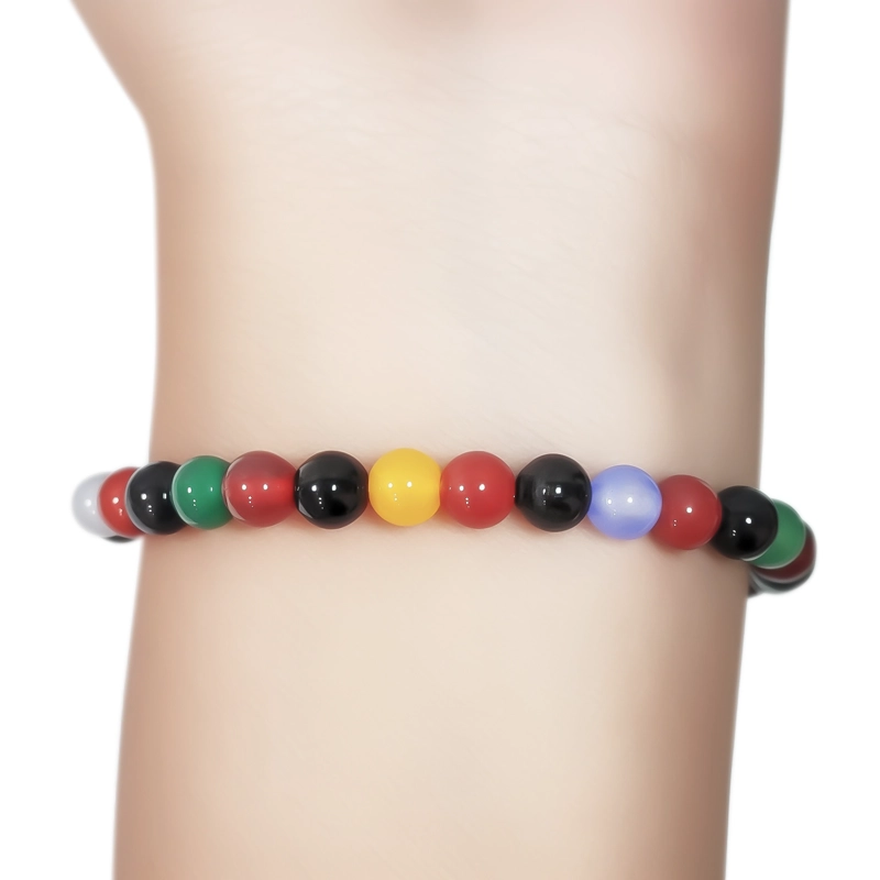 PULSERA AGATA COLORES 6MM ELASTICADA - 3