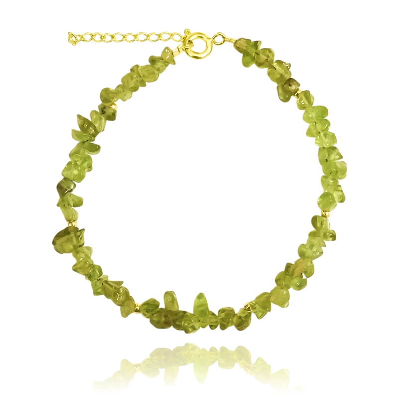 PULSERA PERIDOT CHIP ENCHAPADO ORO 18K - 1