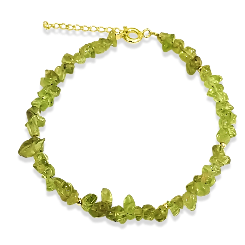 PULSERA PERIDOT CHIP ENCHAPADO ORO 18K - 2