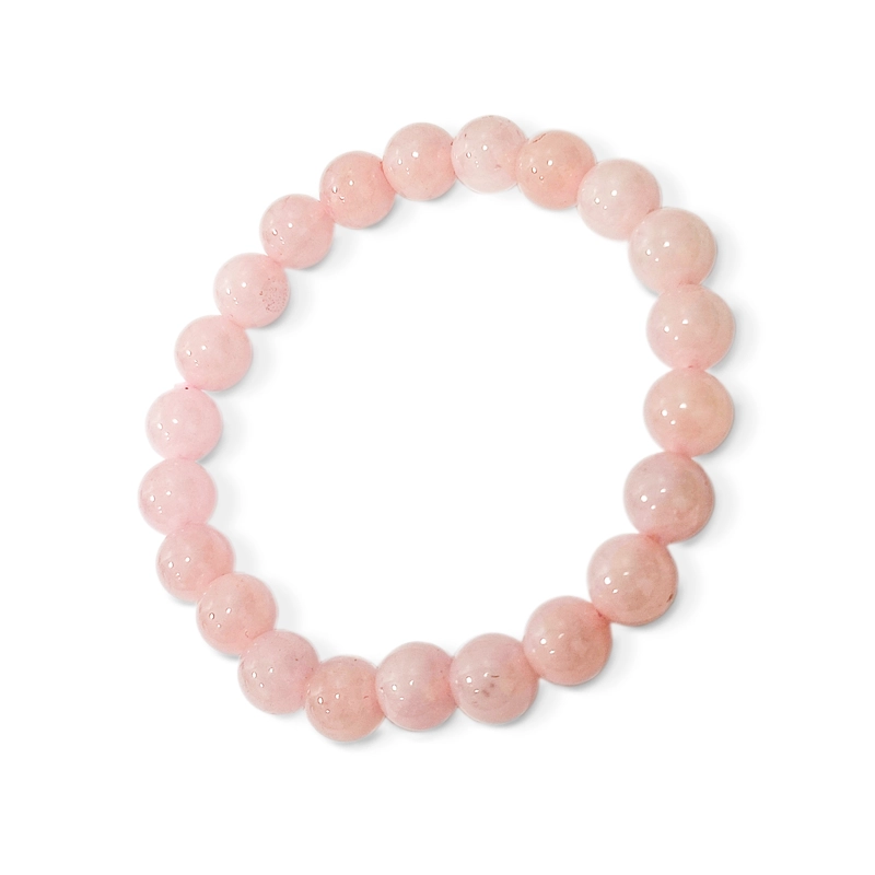 PULSERA CUARZO ROSA 8MM ELASTICADA - 1