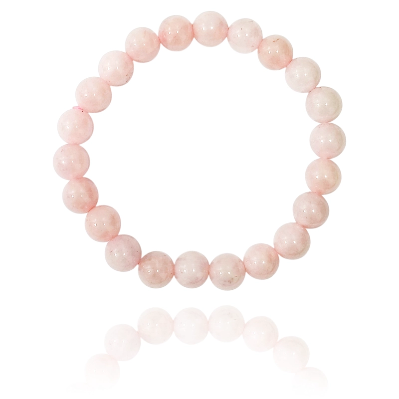 PULSERA CUARZO ROSA 8MM ELASTICADA - 2