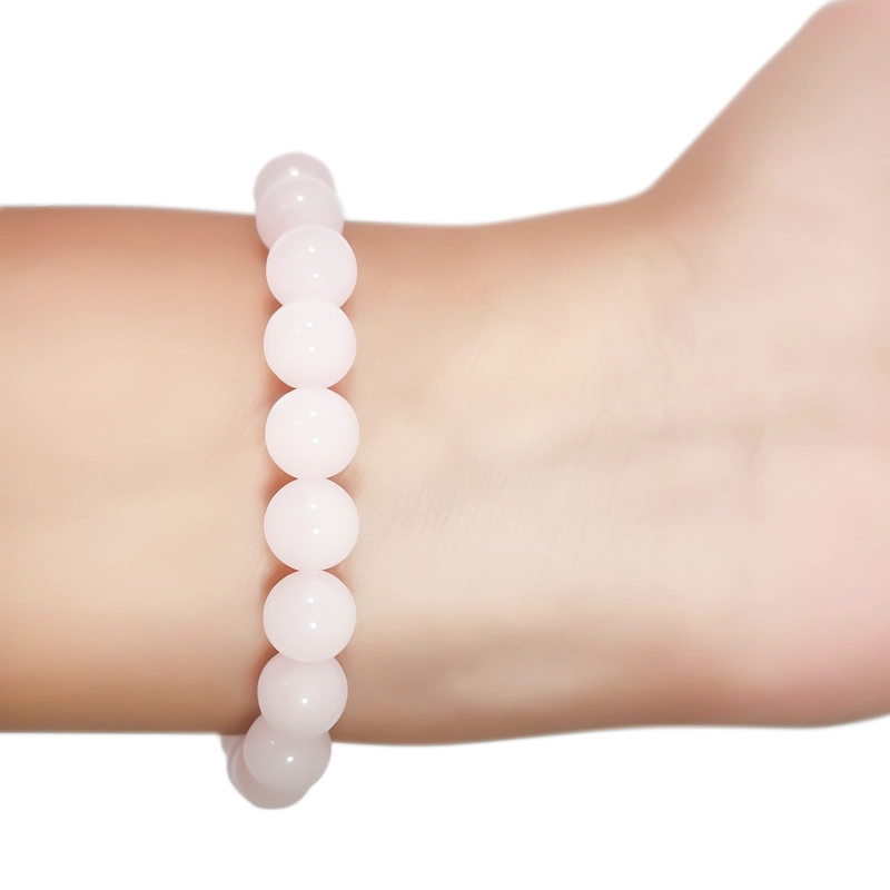 PULSERA CUARZO ROSA 8MM ELASTICADA - 3