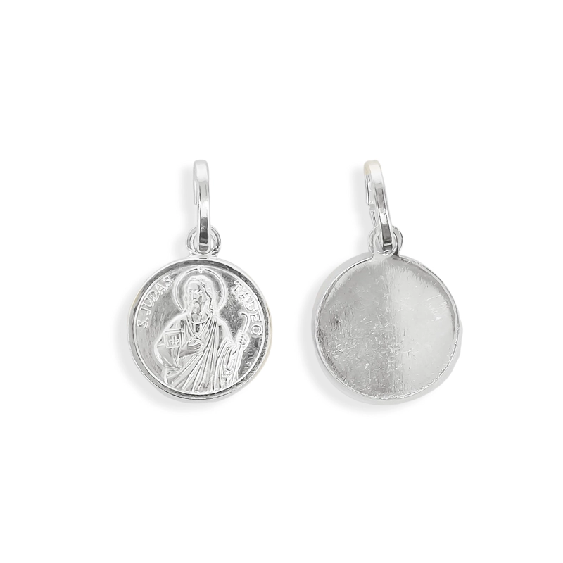 COLGANTE MEDALLA SAN JUDAS TADEO 12MM PLATA FINA 925 - 3