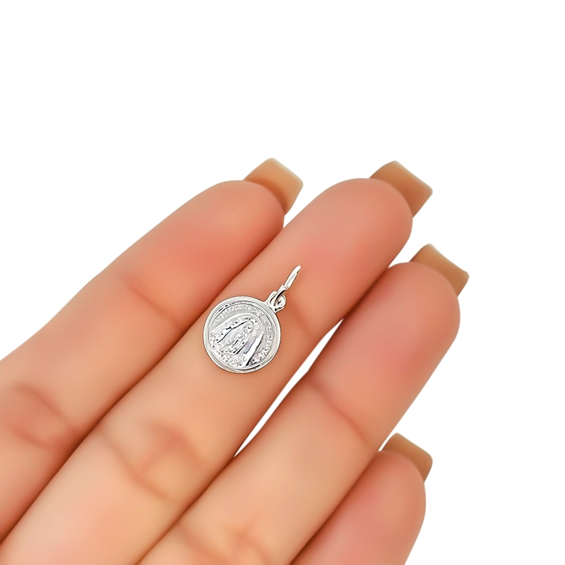 COLGANTE MEDALLA VIRGEN DE BETANIA 10MM PLATA FINA 925 - 5