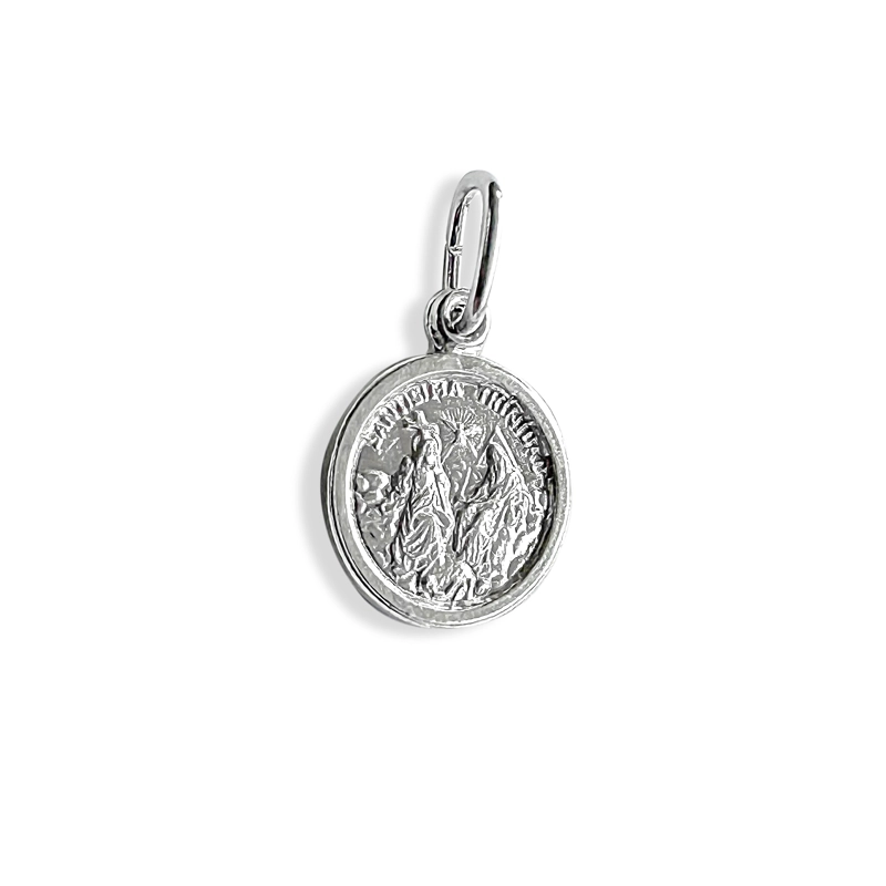 COLGANTE MEDALLA SANTISIMA TRINIDAD 10MM PLATA FINA 925 - 2