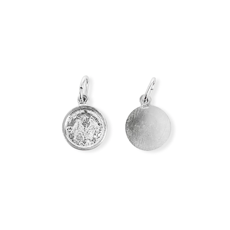 COLGANTE MEDALLA SANTISIMA TRINIDAD 10MM PLATA FINA 925 - 3