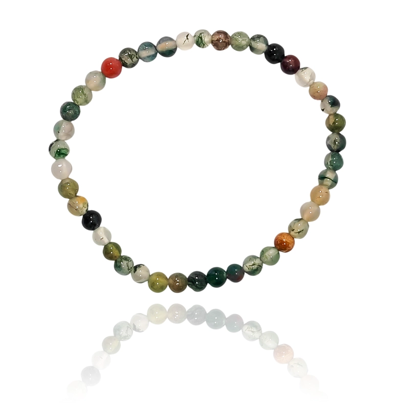 PULSERA AGATA DE LA INDIA 4MM ELASTICADA - 2