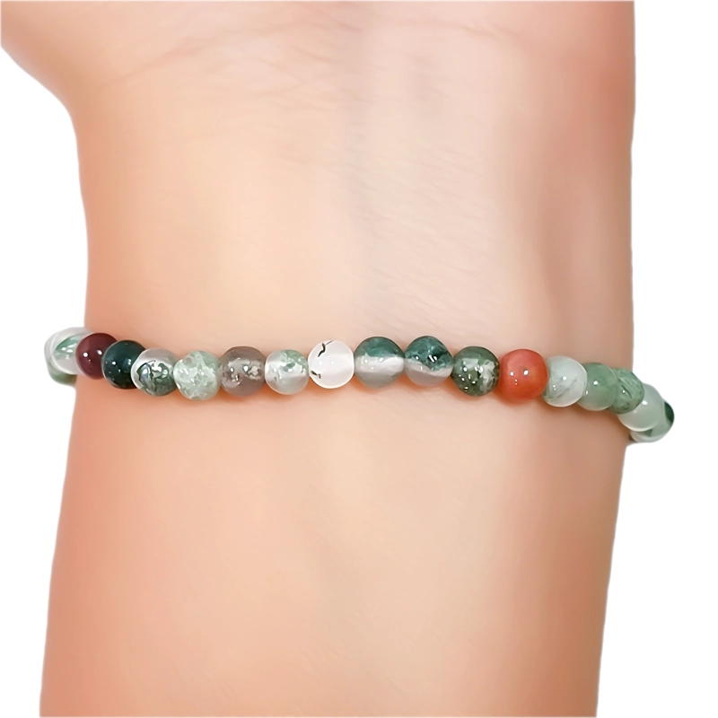 PULSERA AGATA DE LA INDIA 4MM ELASTICADA - 3