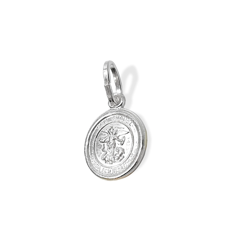 COLGANTE MEDALLA SAN MIGUEL ARCANGEL 12MM PLATA FINA 925 - 2