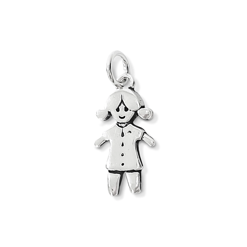 COLGANTE NIÑA CHAPES PLATA FINA 925 - 1
