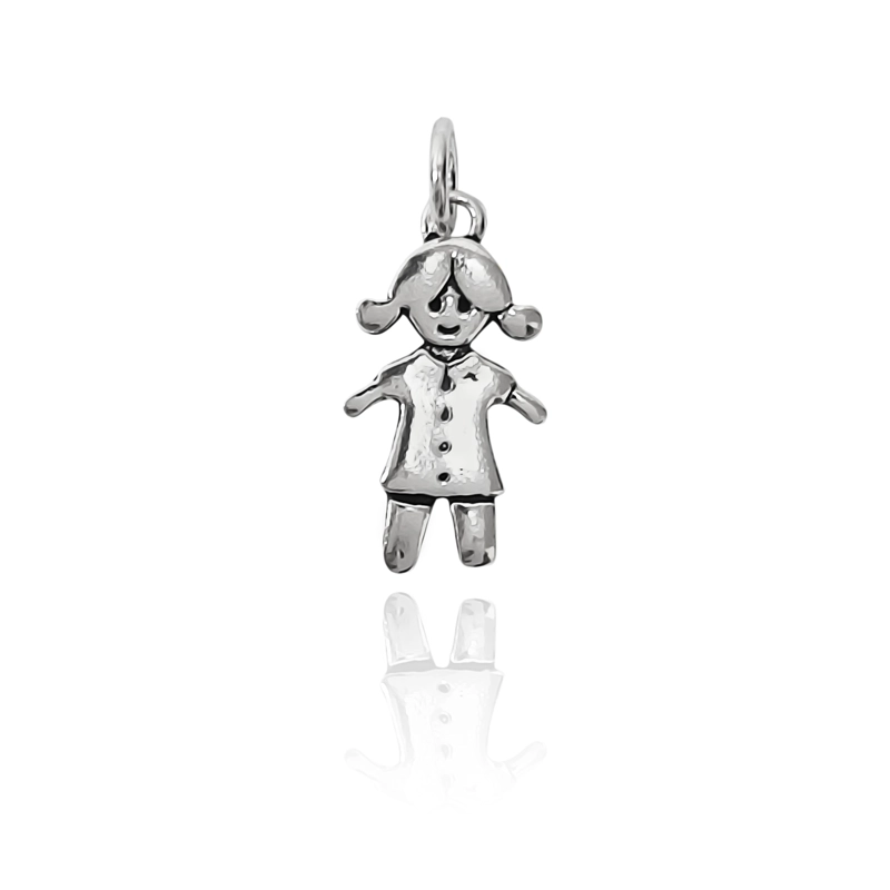 COLGANTE NIÑA CHAPES PLATA FINA 925 - 2