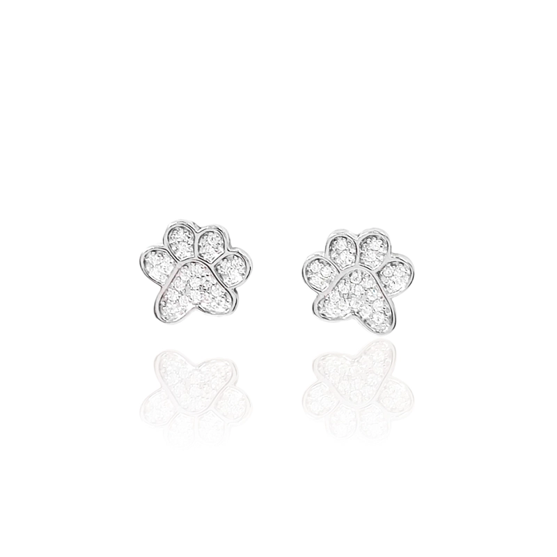 AROS HUELLA MICRO CIRCON PLATA FINA 925 - 1