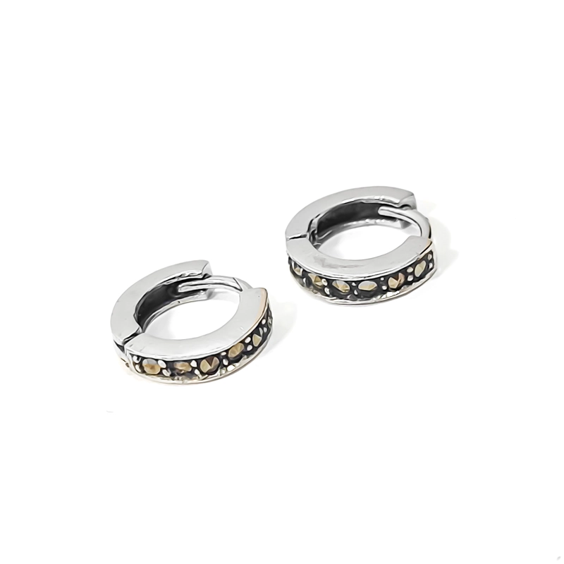 AROS ARGOLLA MARQUESITA 12MM PLATA FINA 925 - 2