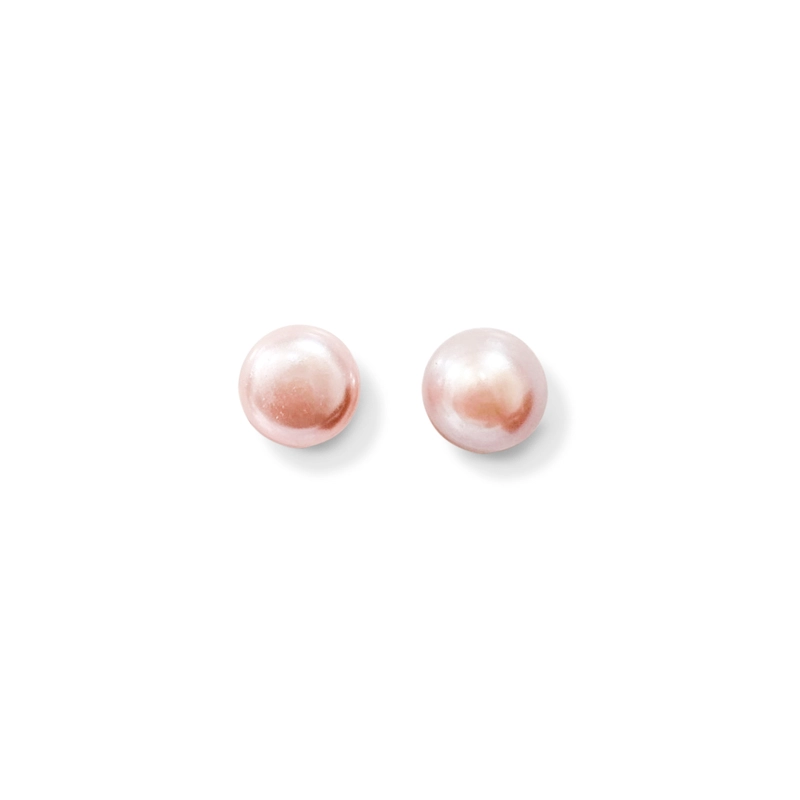 AROS PERLA DE RIO ROSADA 10MM PLATA FINA 925 - 2