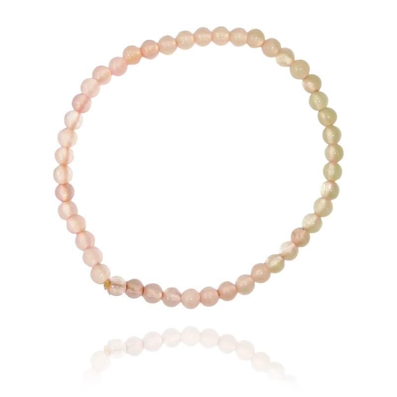 PULSERA CUARZO BLANCO 4MM ELASTICADA - 1