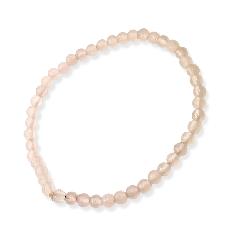 PULSERA CUARZO BLANCO 4MM ELASTICADA - 2