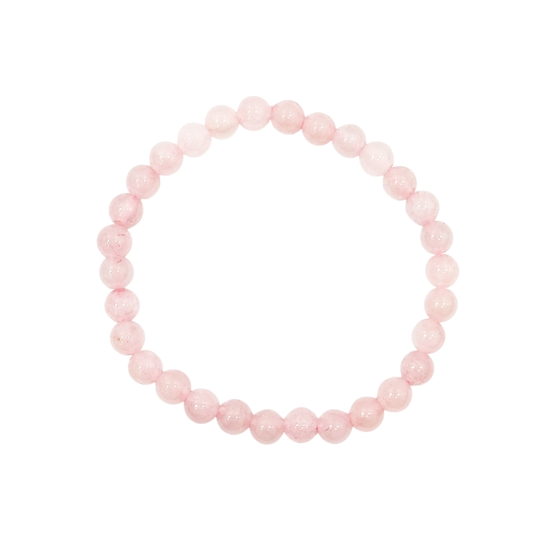 PULSERA CUARZO ROSA 6MM ELASTICADA - 2