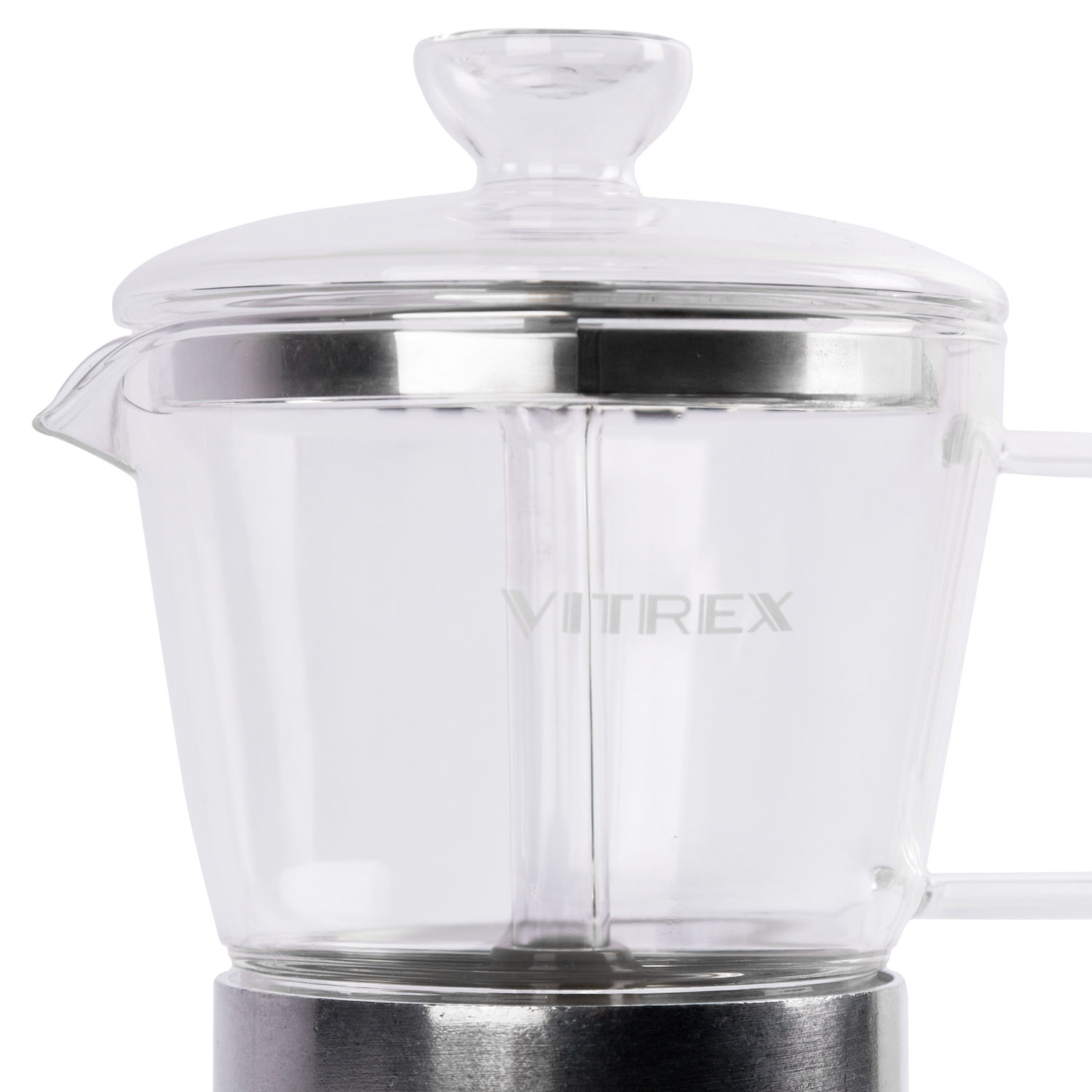 EN COLOR CAFETERA ITALIANA ALUMINIO VITREX CRYSTAL 6 TAZAS - 2