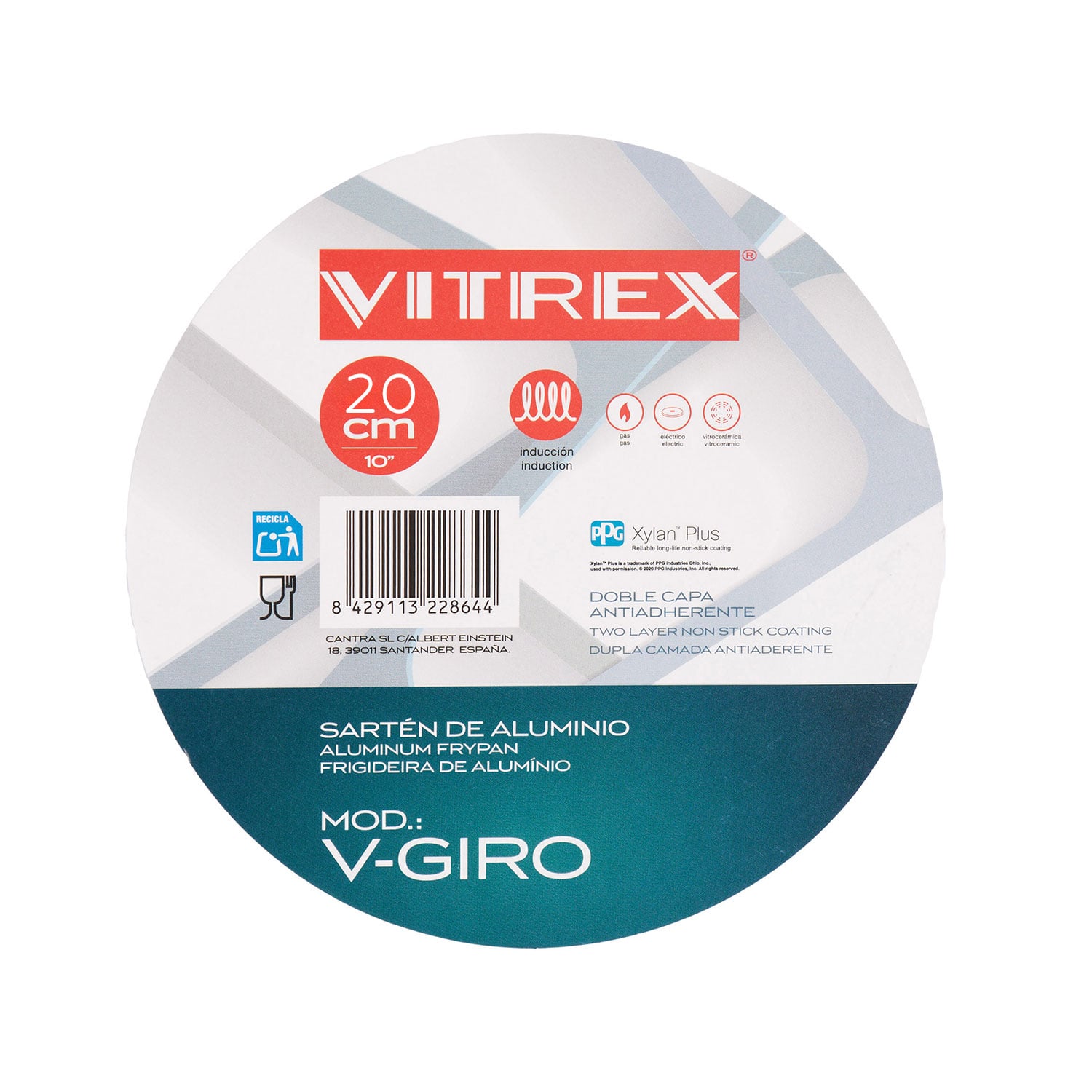 SARTE N DE ALUMINIO VITREX GIRO 20CM - 5