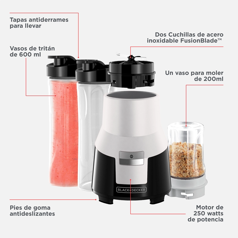 LICUADORA PERSONAL BLACK+DECKER FUSIONBLADE PB22340 - 3