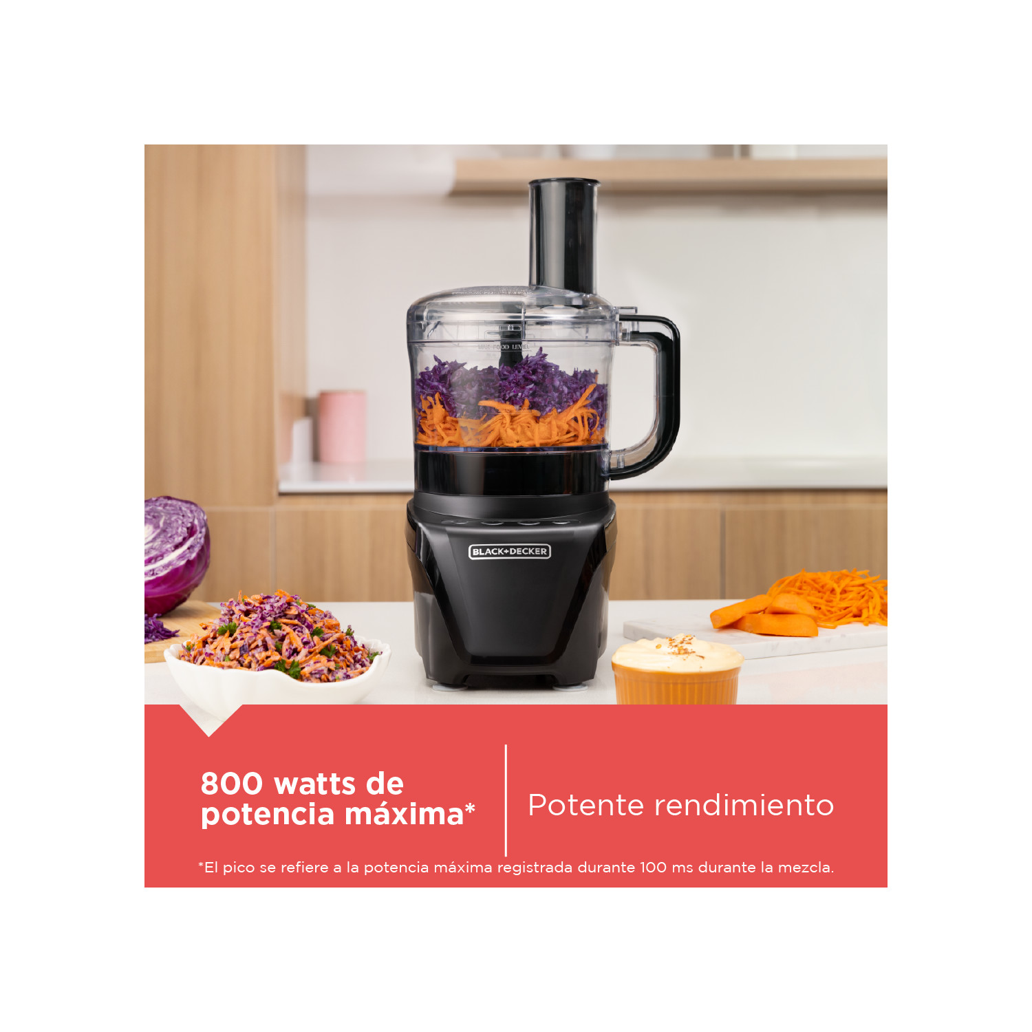 PROCESADOR DE ALIMENTOS BLACK+DECKER SILENCIOSO FP4342 - 4
