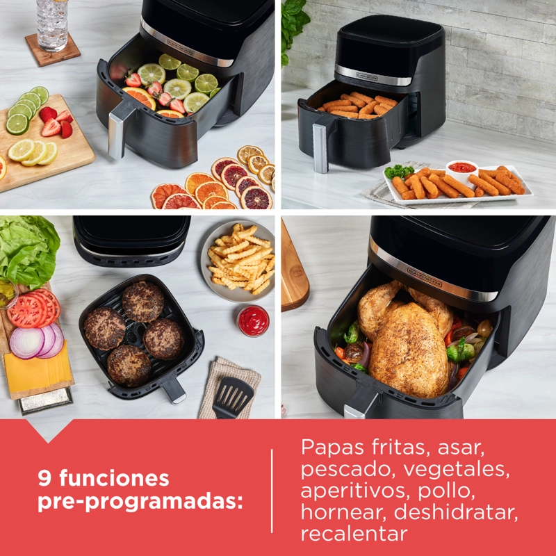 FREIDORA DE AIRE BLACK+DECKER PURIFRY 5.5 LITROS - 5