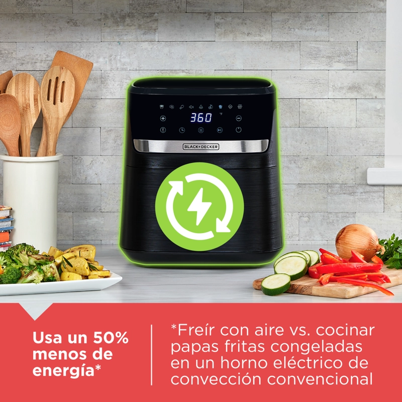 FREIDORA DE AIRE BLACK+DECKER PURIFRY 5.5 LITROS - 6