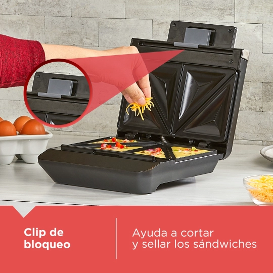 SANDWICHERA BLACK+DECKER EASY CLEAN - 6