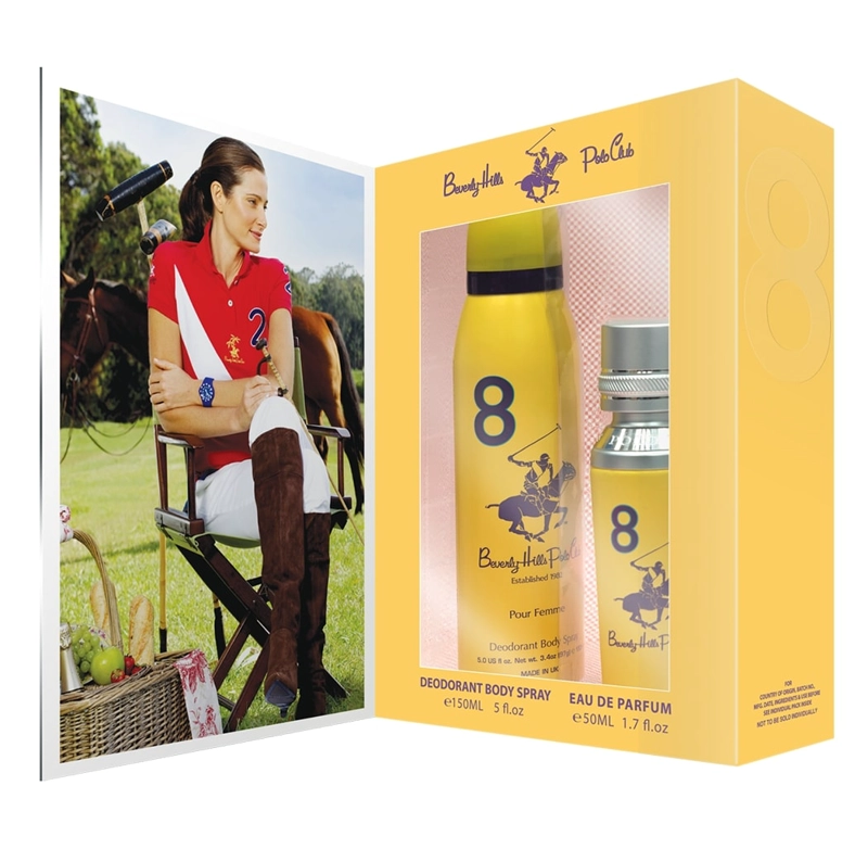 PERFUME BEVERLY HILLS POLO CLUB ESTUCHE EIGHT MUJER EDP 50 ML + DEO - 1