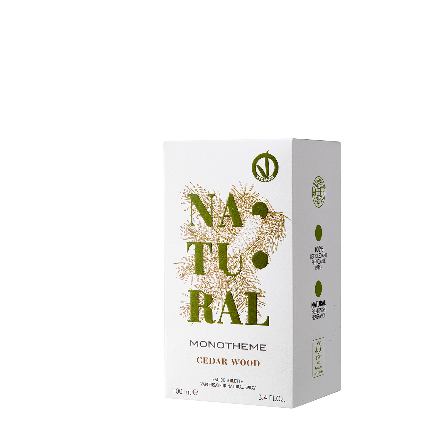 MONOTHEME NATURAL CEDAR WOOD EDT 100 ML VEGAN - 2