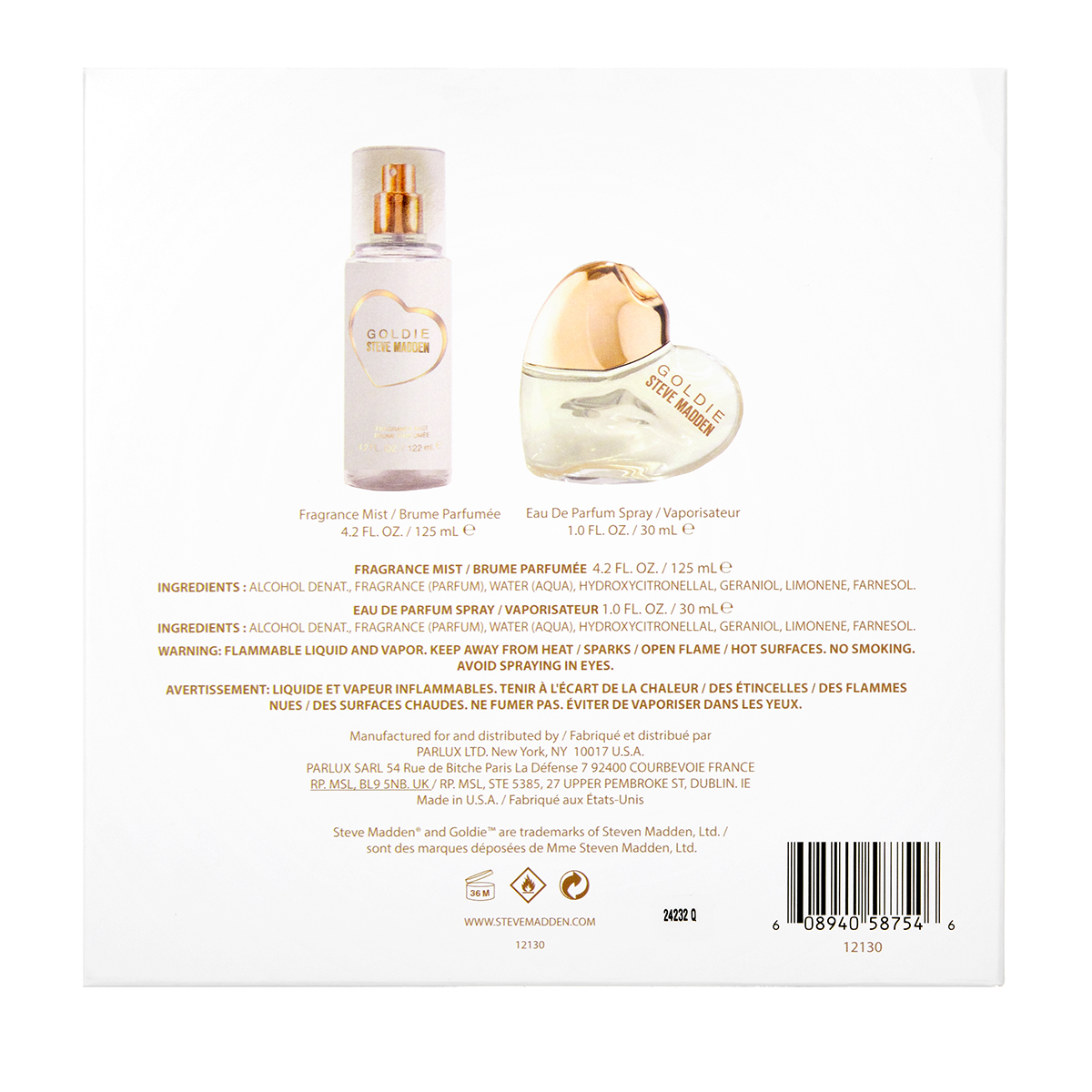 SET STEVE MADDEN GOLDIE EDP 30ML + BODY SPRAY - 3