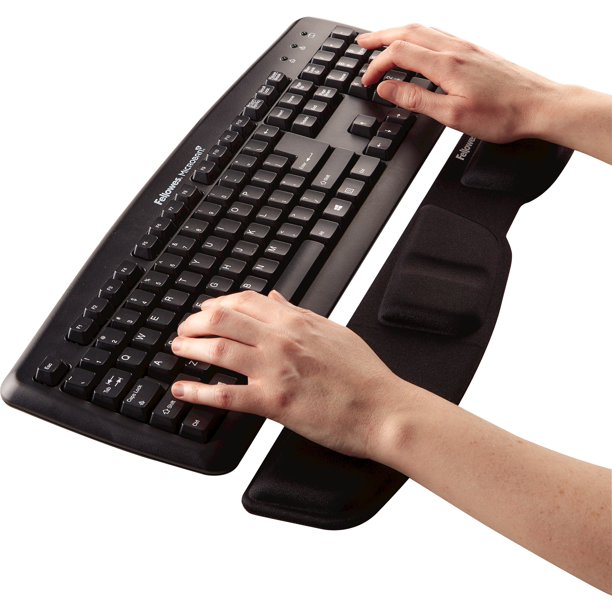 REPOSA MUÑECAS TECLADO NEGRO HILADO - 2