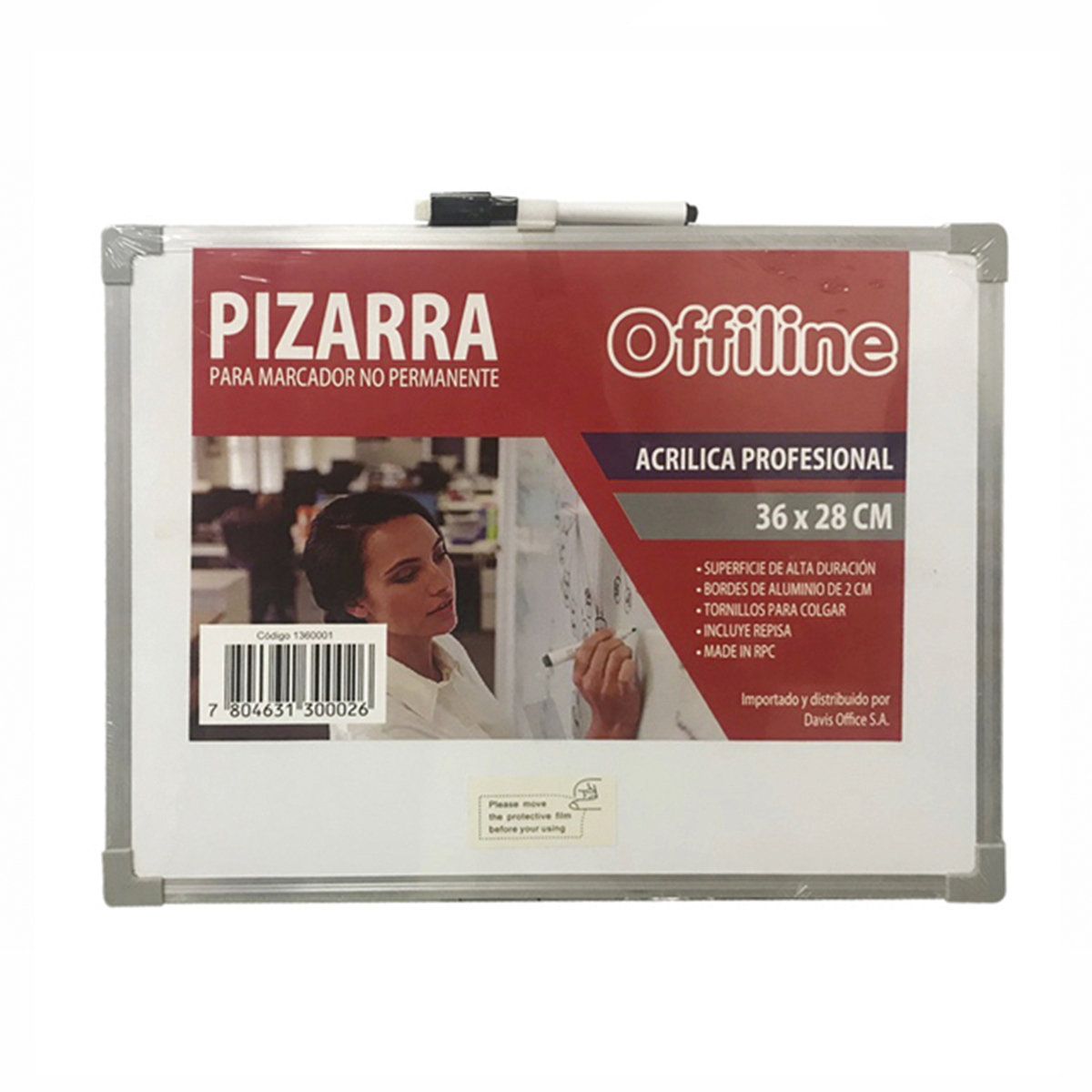 PIZARRA BLANCA / ACRÍLICA 36X28CM - 1