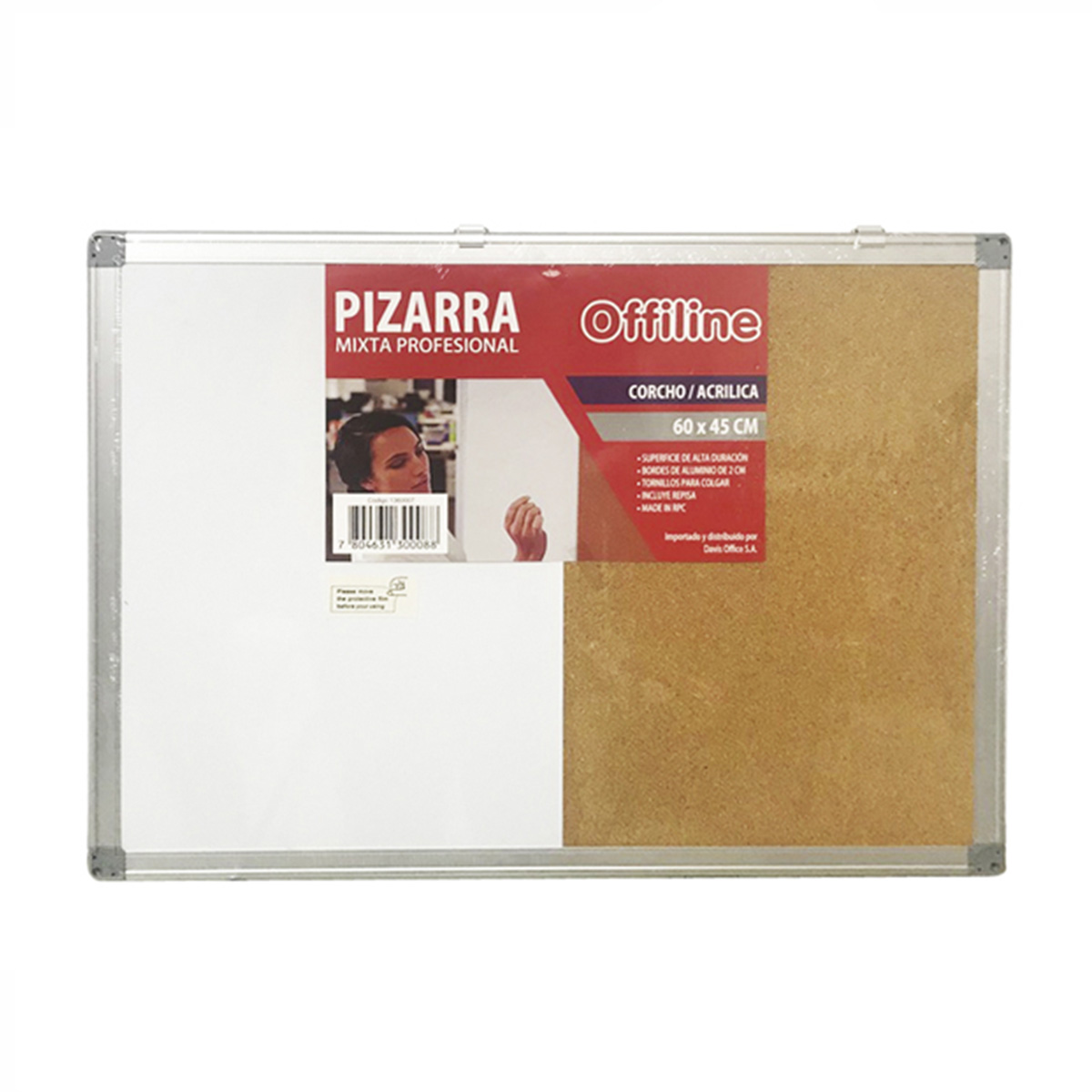 PIZARRA MIXTA BLANCA / CORCHO 60X45CM - 1