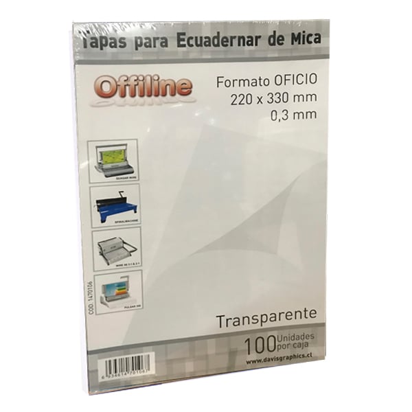 TAPA PARA ENCUADERNAR MICA AMARILLA OFICIO 100 UNIDADES - 1